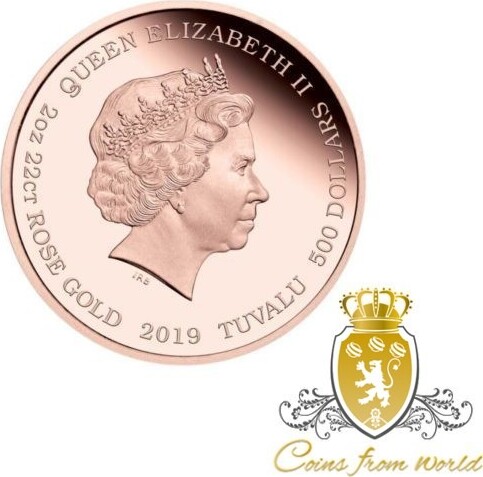 Tuvalu 2019 – 500$ Barbie™ 60th Anniversary – 2oz Rose Gold Proof