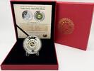 Laos 2000 KIP 2014 LUNAR Year Of The HORSE PFERD Jade 2 oz Silver Proof Coin -