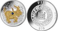 Fiji 10$ Fiji 2021 10$ Year of the OX Blue Pearl Lunar Series 1 oz Silver Proof Coin #10 -