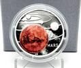 Niue 1$ SOLAR SYSTEM MARS The Red Planet Colour 1 oz Silver coin -