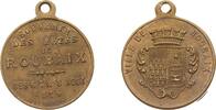France Medal France Third Republic 1876 Medal - Souvenir des Fetes de Roubaix Brass 5g AU -