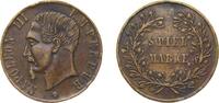 France Medal France Second Empire ND Spiel Marke - Napoleon III Copper 9.15g VF -