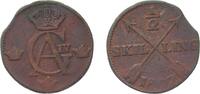 Sweden ½ Skilling Sweden Kingdom 1807 ½ Skilling - Gustav IV Adolf Copper Avesta Mint (1950000) 12.1g VF KM 565 -