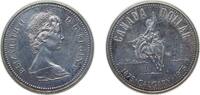 Canada 1 Dollar Canada Commonwealth 1975 1 Dollar - Elizabeth II (100 years Calgary) Silver (.500) Ottawa Mint (833095) 23.328g UNC Ch RC-804a K -