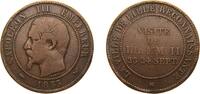 France Jeton France Second Empire 1853 Jeton - Napoleon III (La Ville de Lille Reconnaissante) Copper 9.82g VF -