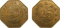 Malta 25 Cents Malta Republic 1975 25 Cents (1st Anniversary of Republic) Nickel brass (79% Copper, 20% Zinc, 1% Nickel) (4750000) 10.5g UNC KM -
