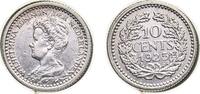Netherlands 10 Cents Netherlands Kingdom 1925 10 Cents - Wilhelmina Silver (.640) Utrecht Mint (5000000) 1.4g AU KM 145 Schön 34 -