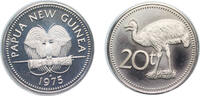 Papua New Guinea 20 Toea Papua New Guinea Constitutional Monarchy 1975 FM 20 Toea - Elizabeth II Copper-nickel (75% Copper, 25% Nickel) (67000) 11.3g PF -