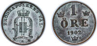 Sweden 1 Öre Sweden Kingdom 1902 1 Öre - Oscar II (extra large letters) Bronze (2685400) 2g AU KM 750 -