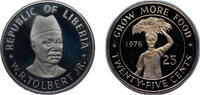 Liberia 25 Cents 1976 Liberia Republic 1976 25 Cents (FAO) Copper-nickel... 11,00 EUR Differenzbesteuert nach §25a UStG zzgl. 10,00 EUR Versand