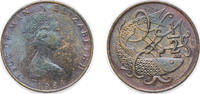 Isle of Man ½ Penny Isle of Man British dependency 1981 ½ Penny - Elizabeth II (stylized herring) Bronze 1.8g PF KM 58 Schön 53.1 Schön 52.2 -
