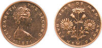 Isle of Man ½ New Penny Isle of Man British dependency 1971 ½ New Penny - Elizabeth II (ragwort) Bronze (495000) 1.83g PF KM 19 Schön 19 -