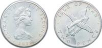 Isle of Man 2 Pence Isle of Man British dependency 1976 PM 2 Pence - Elizabeth II (Shearwater; Silver) Silver (.925) Pobjoy Mint (20000) 8.4g BU KM -