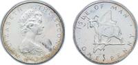 Isle of Man 1 Penny Isle of Man British dependency 1976 PM 1 Penny - Elizabeth II (Loaghtyn sheep; Silver) Silver (.925) (20000) 4.31g BU KM 33a Sch -