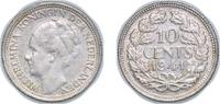 Netherlands 10 Cents Netherlands Kingdom 1941 10 Cents - Wilhelmina Silver (.640) Royal Dutch Mint (43000000) 1.4g AU KM 163 Schön 43 -