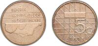 Netherlands 5 Gulden Netherlands 1991 5 Gulden - Beatrix Bronze plated nickel Royal Dutch Mint (17100000) 9.25g UNC KM 210 -