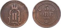 Sweden 5 Öre Sweden Kingdom 1899 5 Öre - Oscar II (large letters) Bronze (1225160) 7.75g XF KM 757 Schön 3 -