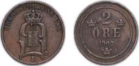 Sweden 2 Öre Sweden Kingdom 1902 2 Öre - Oscar II (large letters) Bronze (2035550) 3.91g VF KM 746 Schön 2 -