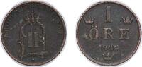 Sweden 1 Öre Sweden Kingdom 1905 1 Öre - Oscar II (extra large letters) Bronze (3555600) 1.94g VF KM 750 -