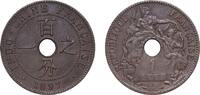 French Indochina 1 Cent French Indochina French colony 1897 1 Cent Bronze 7.51g AU KM 8 -