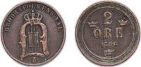 Sweden 2 Öre Sweden Kingdom 1896 2 Öre - Oscar II (large letters) Bronze (907916) 3.93g XF KM 746 Schön 2 -
