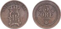 Sweden 5 Öre Sweden Kingdom 1907 EB 5 Öre - Oscar II Bronze (1953260) 7.99g VF KM 770 Schön 13 -