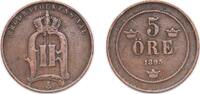 Sweden 5 Öre Sweden Kingdom 1895 5 Öre - Oscar II (large letters) Bronze (528530) 7.68g VF KM 757 Schön 3 -