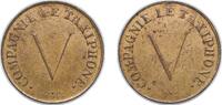 France France 1947-1955 Telephone Token - Compagnie le Taxiphone / V (24 mm; brass; big V) Brass 3.69g XF TC 217225 Groe B9 -
