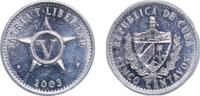 Cuba 5 Centavos Cuba Second Republic 2003 5 Centavos (Patria y Libertad) Aluminium (aluminium 97.15%, magnesium 2.5%, manganese 0.35%) Havana Mi -