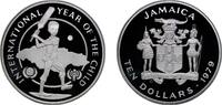 Jamaica 10 Dollars Jamaica 1979 CHI 10 Dollars (International Year of the Child) Silver (.925) (20000) 22.45g PF KM 80 Schön 51 -