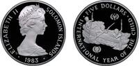 Solomon Islands 5 Dollars Solomon Islands 1983 CHI 5 Dollars - Elizabeth II (IYC) Silver (.925) (5775) 28.28g PF KM 16 -