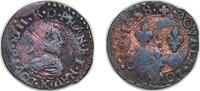 France 2 Deniers France Kingdom 1638 K Double Tournois - Louis XIII (8th type) Copper Bordeaux Mint 2.55g VF CGKL 284 -