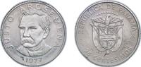 Panama 25 Centesimos Panama Republic 1977 FM 25 Centésimos (Justo Arosemena) Copper-nickel clad copper (Cladding: 75% Copper, 25% Nickel; Core: 100% -