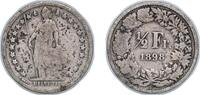 Switzerland ½ Franc Switzerland Federal State 1898 B ½ Franc (Helvetia standing; silver) Silver (.835) (16.5% copper) (1600000) 2.4g F HMZ 2 1206 Di -