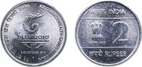 India 2 Rupees India Republic 2010 ° 2 Rupees (19th Commonwealth Games - Delhi 2010) Stainless steel Noida Mint 5.7g UNC KM 401 -