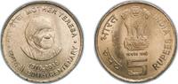 India 5 Rupees India Republic 2010 5 Rupees (Mother Teresa) Nickel brass Kolkata / Calcutta / Murshidabad Mint 5.92g UNC KM 381 -