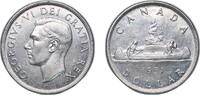 Canada 1 Dollar Canada British Dominion 1 Dollar - George VI (w/o IND:IMP:) Silver (.800) (.800 silver .200 copper) Royal Canadian Mint of Ottaw -