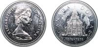 Canada 1 Dollar Canada Commonwealth 1976 1 Dollar - Elizabeth II (Parliamentary Library) Silver (.500) Royal Canadian Mint of Ottawa 23.3g PF Ch -