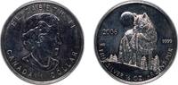 Canada 1 Dollar Canada Commonwealth 2006 1 Dollar - Elizabeth II (Timber Wolf) Silver (.9999) Royal Canadian Mint of Ottawa, (106800) 15.75g BU -