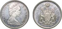 Canada 50 Cents Canada Commonwealth 1966 50 Cents - Elizabeth II (2nd portrait, silver) Silver (.800) (.800 silver .200 copper) Royal Canadian M -