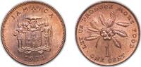 Jamaica 1 Cent Jamaica British colony 1971 1 Cent (F.A.O.) Bronze (97% Copper, 2.5% Zinc, 0.5% Tin) Royal Mint (645000) 4.15g UNC KM 52 -