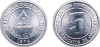 Nicaragua 5 Centavos de Córdoba Nicaragua Republic 1974 5 Centavos (FAO) Aluminium Royal Mint (2000000) 1.46g UNC KM 28 Schön 29 -