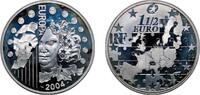 France 1½ Euro France Fifth Republic 2004 1½ Euro (Enlargement of the European Union) Silver (.900) (40000) 22.25g PF KM 1391 Gad Euro C97 -
