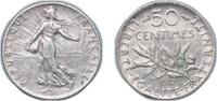 France 50 Centimes France Third Republic 1917 50 Centimes Silver (.835) (48628732) 2.5g XF Franc 2014 190 Gad 1789 420 KM 854 Schön 186 -