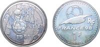 France 1 Franc France Fifth Republic 1997 1 Franc (World Cup) Silver (.900) (250000) 11.98g PF KM 1211 -