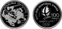 France 100 Francs France Fifth Republic 1991 100 Francs (Hockey) Silver (.900) (92029) 22.3g PF KM 993 -
