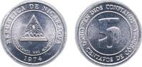 Nicaragua 5 Centavos de Córdoba Nicaragua Republic 1974 5 Centavos (FAO) Aluminium Royal Mint (2000000) 1.46g UNC KM 28 Schön 29 -