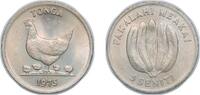 Tonga 5 Seniti Tonga Kingdom 1975 5 Seniti - Taufa'ahau Tupou IV (FAO) Copper-nickel Royal Australian Mint (100000) 2.8g UNC KM 44 Schön 29 -