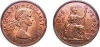 Great Britain 1 Penny Great Britain United Kingdom 1965 1 Penny - Elizabeth II (1st portrait; without 'BRITT:OMN') Bronze (121310400) 9.48g AU KM 897 -