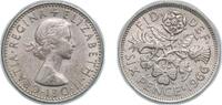 Great Britain 6 Pence Great Britain United Kingdom 1966 6 Pence - Elizabeth II (1st portrait; no 'BRITT:OMN') Copper-nickel (175676000) 2.83g AU KM 90 -